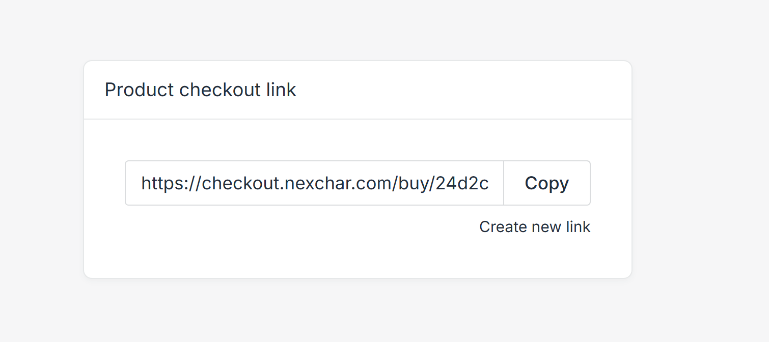 copy online product checkout link