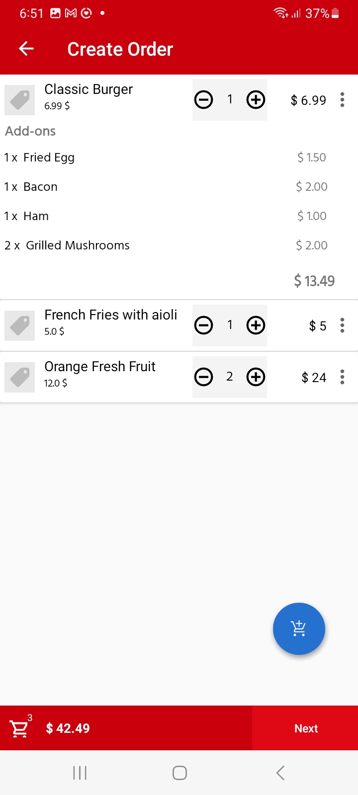 Offline order Proceed to Order Review