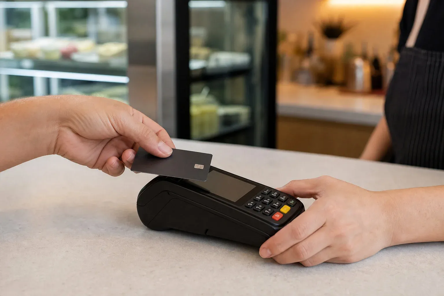 Australian shop checkout using desktop POS and barcode scanning