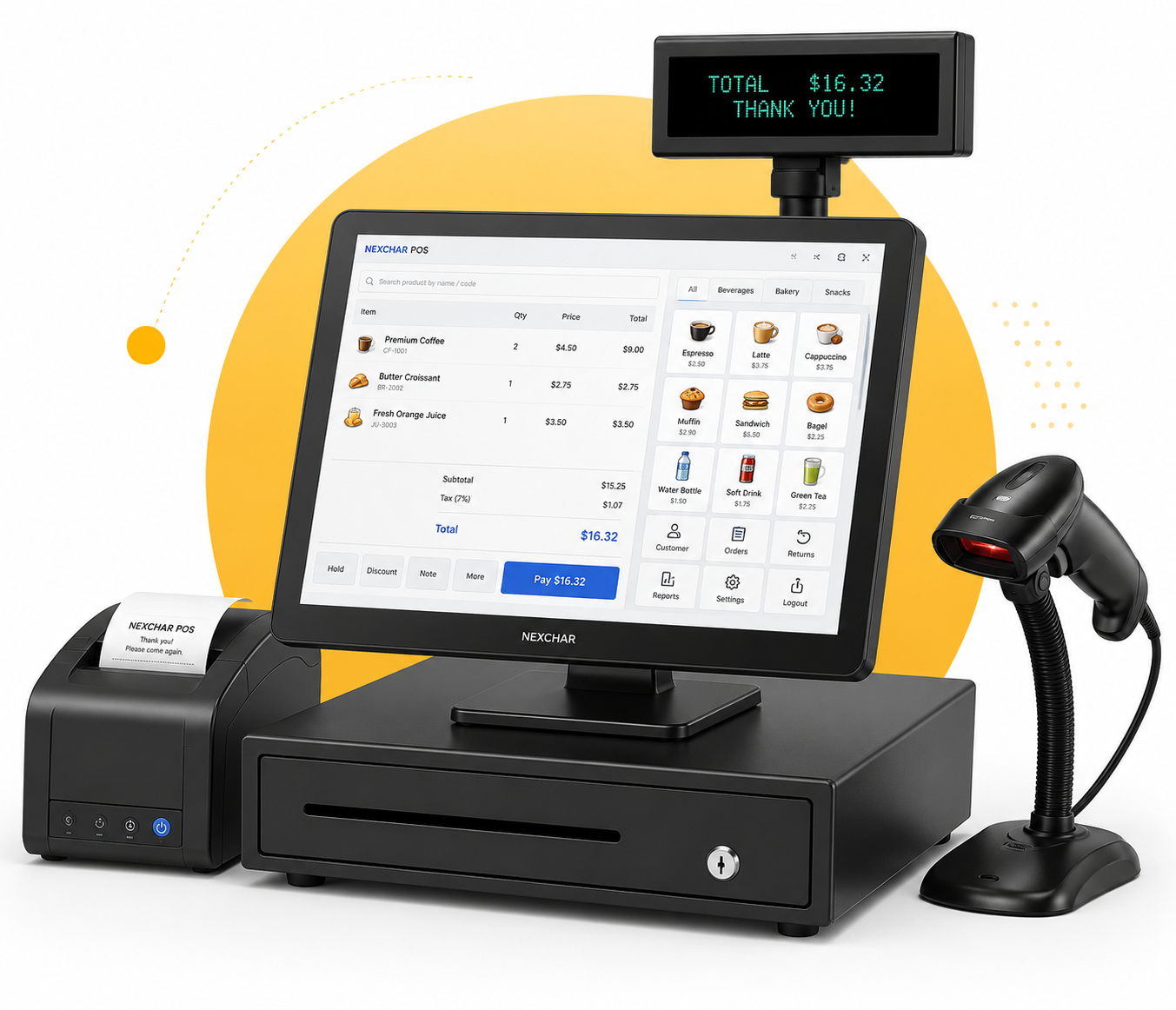 Nexchar POS software for retail and F&B businesses in Malaysia