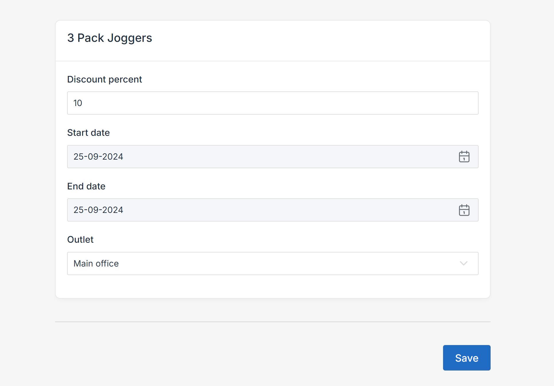 Backoffice add Automatic Discount page